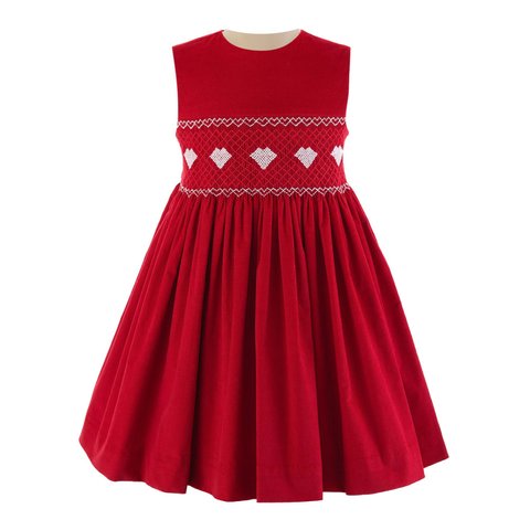 Платье для девочки HEART SMOCKED Rachel Riley  PI29REAAX-RED фото